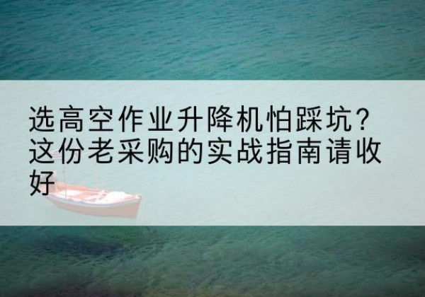涟源高空作业升降机厂家推荐-选高空作业升降机怕踩坑？这份老采购的实战指南请收好